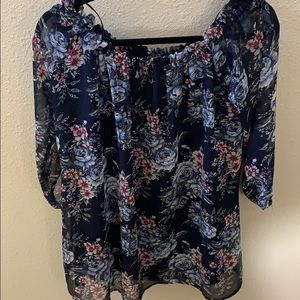 floral off the shoulder dress